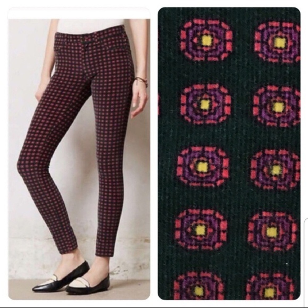 Anthropologie Pilcro Serif printed cords